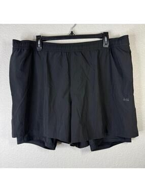DSG Men’s XL 2-in-1 Agility Shorts 5” Inseam Lined Black NWT